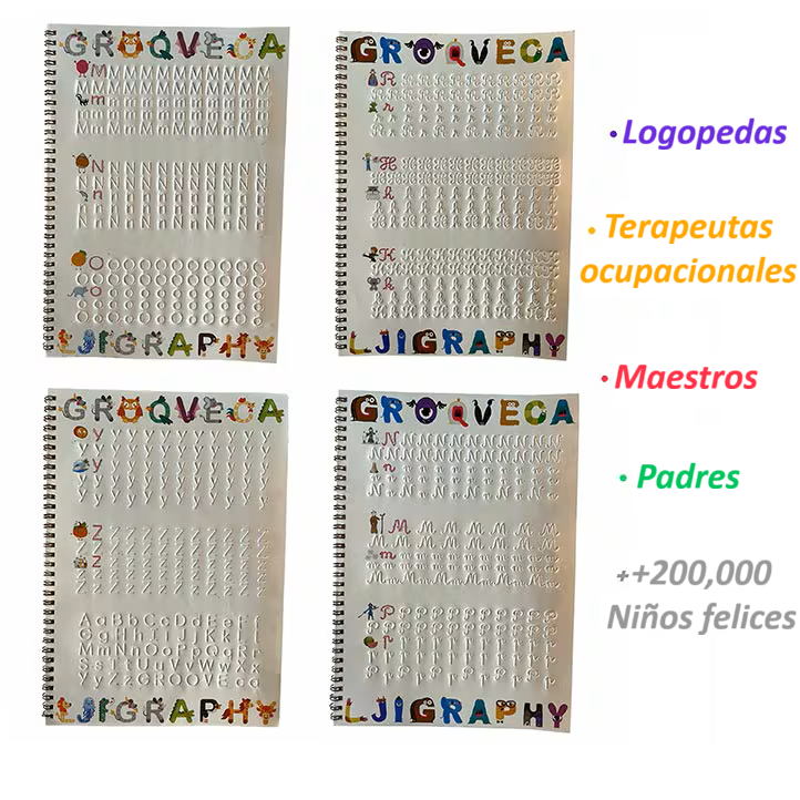 CUADERNOS REUTILIZABLES CON SURCOS Y TINTA MÁGICA EN IDIOMA RUMANO