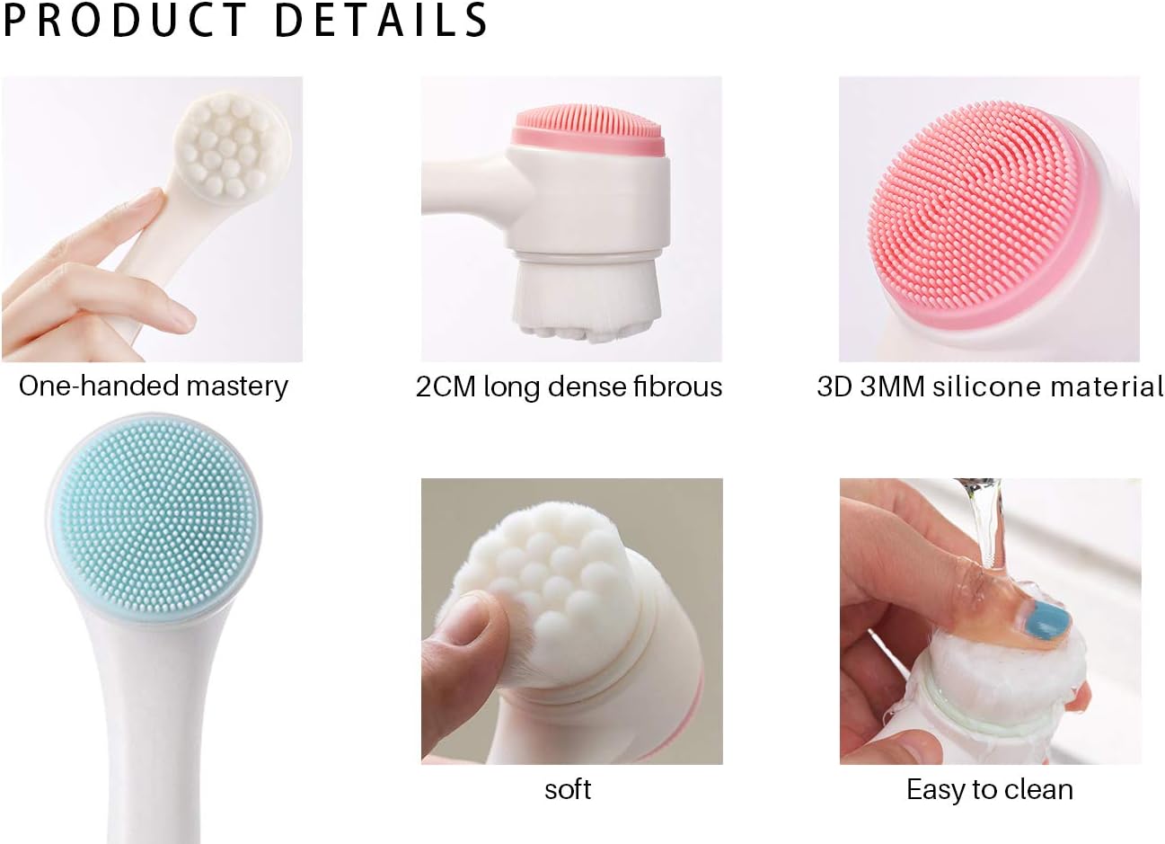 CEPILLO FACIAL DE SILICÓN 3D PARA USO DOMÉSTICO