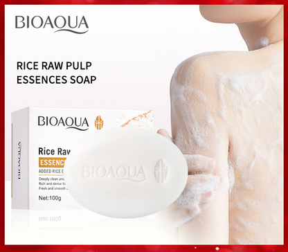 JABÓN DE ARROZ BIOAOUA NATURAL PARA UNA PIEL RADIANTE Y SUAVE