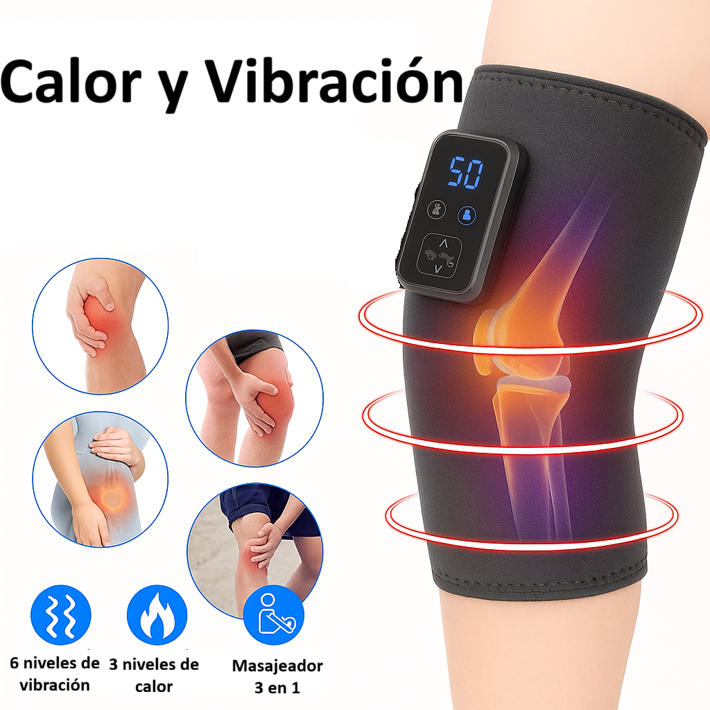Masajeador térmico para rodillas que alivia el dolor y ayuda a recuperar la movilidad