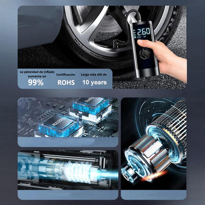 Inflador Eléctrico Portátil Inteligente Sin Cable