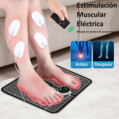 Masajeador de pies EMS y TENS – Dispositivo para relajar los músculos y aliviar el dolor