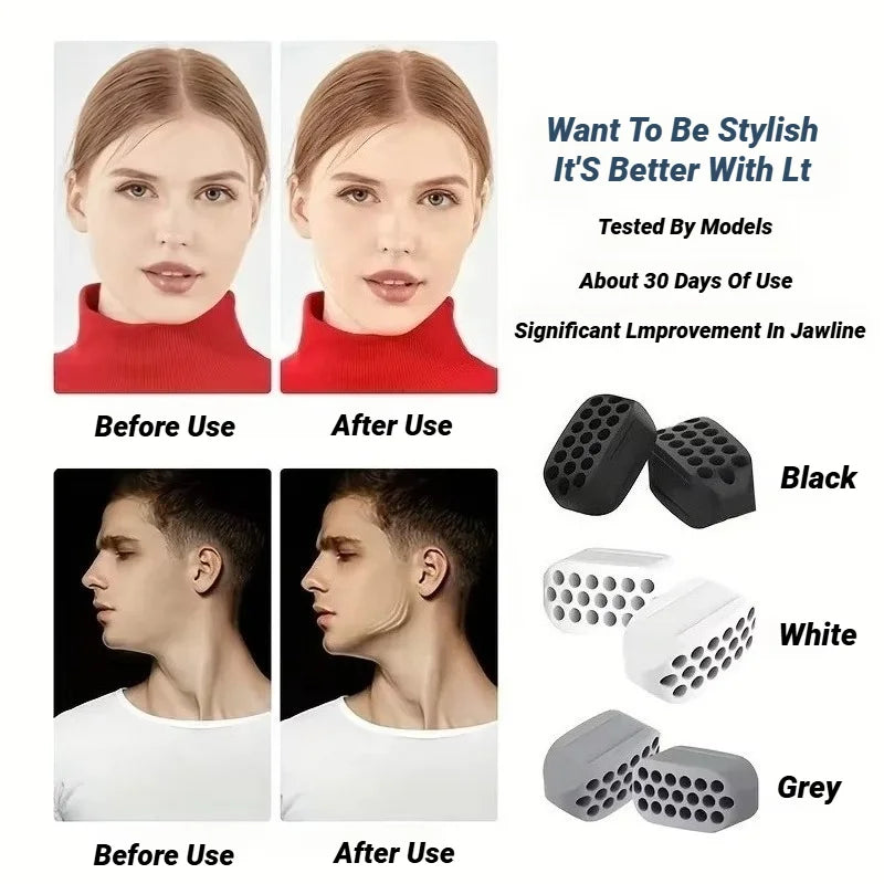 DISPOSITIVO DE ENTRENAMIENTO MANDIBULAR DE SILICONA PARA DEFINIR EL ROSTRO