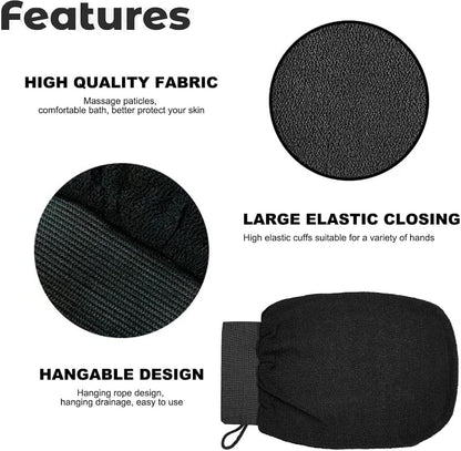 GUANTE DE BAÑO DE VISCOSA SUAVE 150D HIPOALERGÉNICO