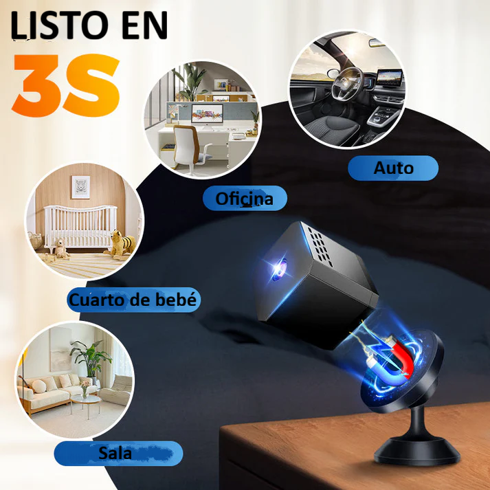 MINI CÁMARA DE SEGURIDAD INTELIGENTE HD CON VISIÓN NOCTURNA