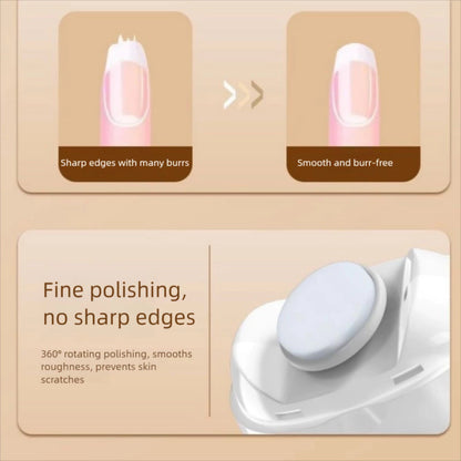 CORTAUÑAS ELÉCTRICO PARA BEBÉ SEGURO Y RECARGABLE