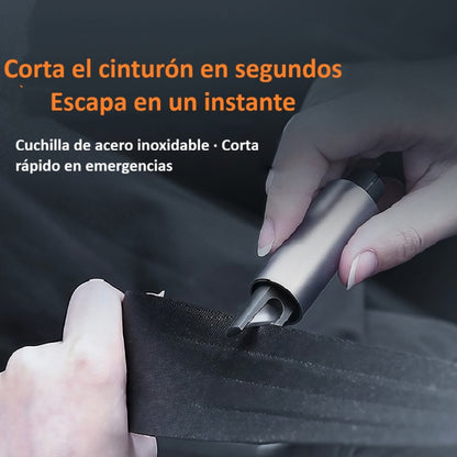 🎁VENTA FLASH 70% DE DESCUENTO🎁 Herramienta de Emergencia 2 en 1 – Rompevidrios y Cortacinturón