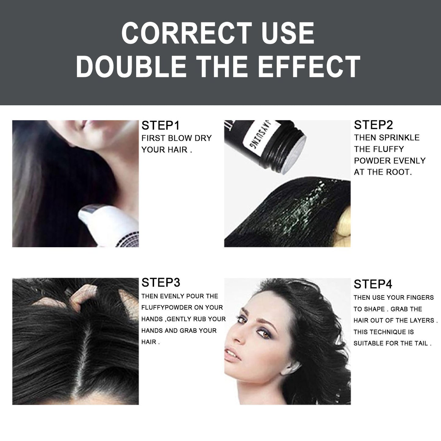 POLVO PARA PEINAR SIN LAVADO