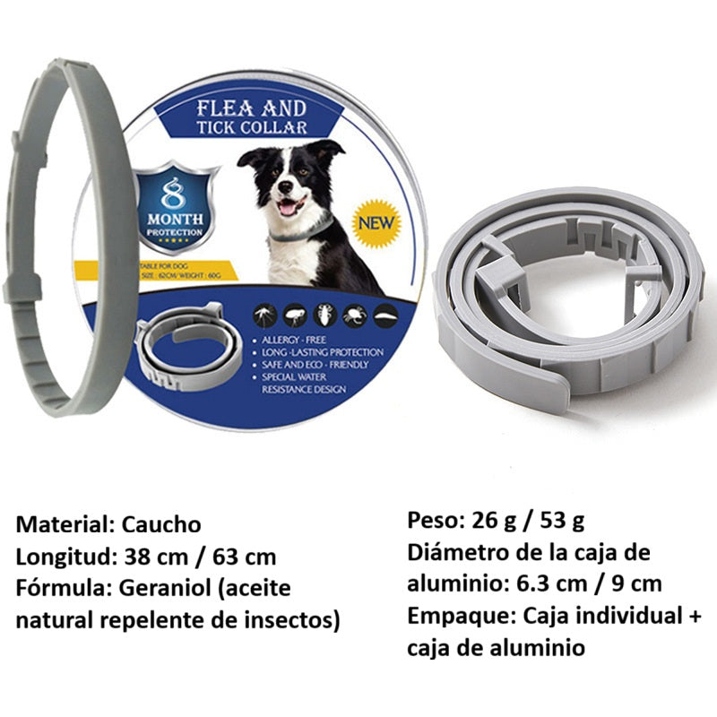 Collar PetShield – Antimosquitos y Antipulgas Ajustable para Perros y Gatos GD113