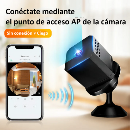 MINI CÁMARA DE SEGURIDAD INTELIGENTE HD CON VISIÓN NOCTURNA