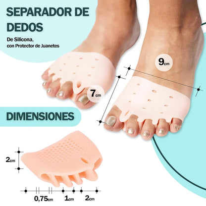 ALMOHADILLAS TERAPÉUTICAS CON SEPARADOR DE DEDOS | FLEXITOE