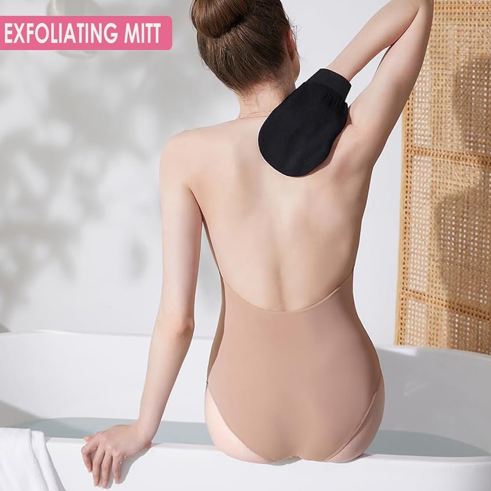 GUANTE DE BAÑO DE VISCOSA SUAVE 150D HIPOALERGÉNICO