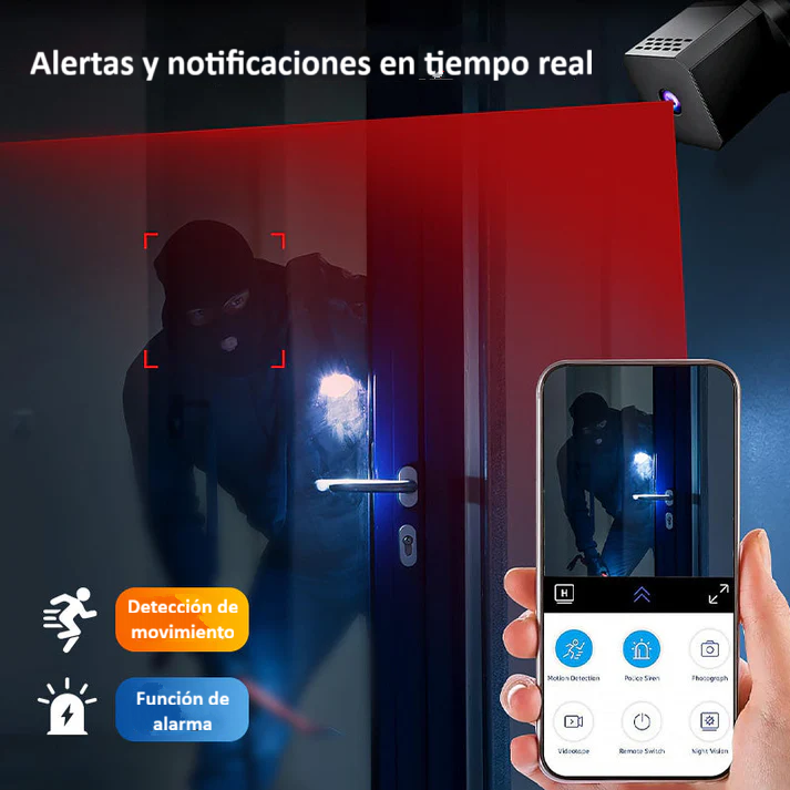 MINI CÁMARA DE SEGURIDAD INTELIGENTE HD CON VISIÓN NOCTURNA