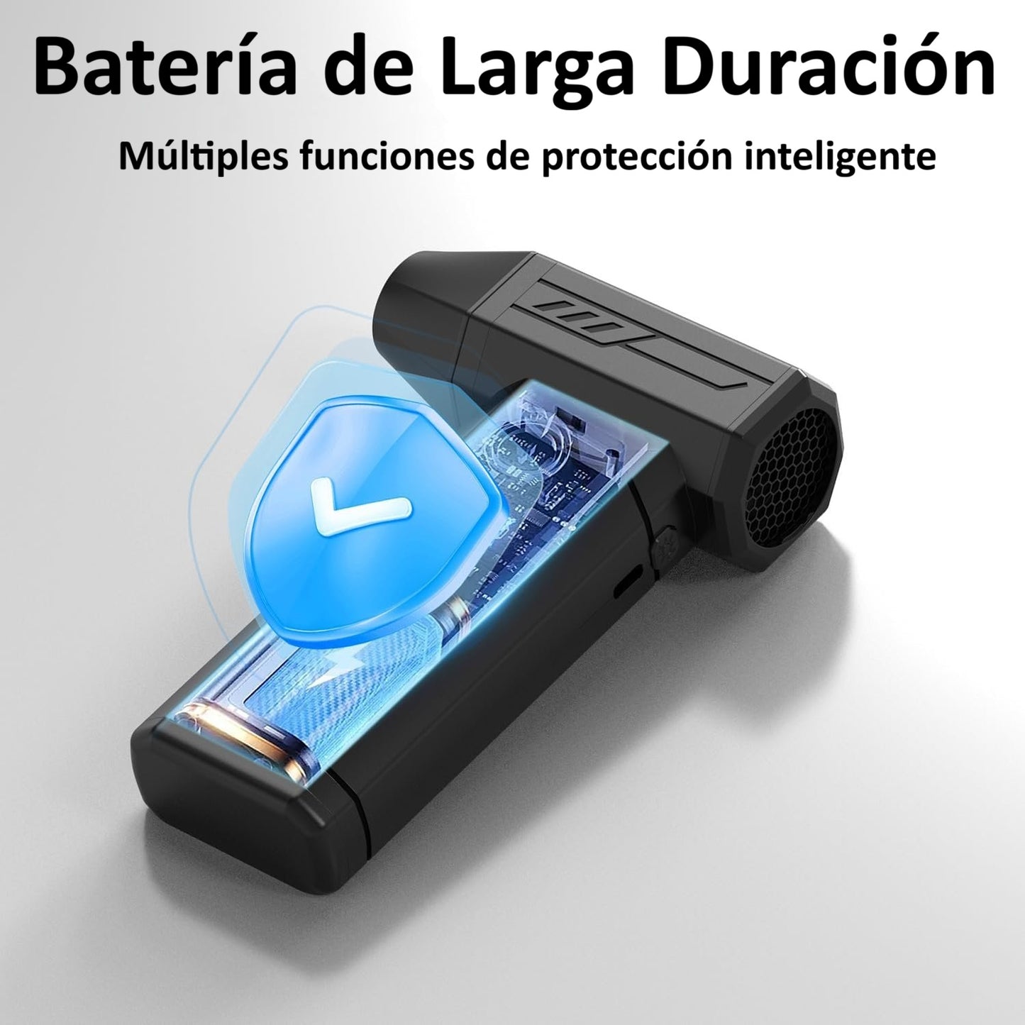 Soplador de Aire Comprimido 130000RPM – Inalámbrico, de 3 Velocidades, Motor sin Escobillas con Luz LED