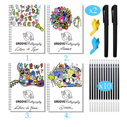 CUADERNOS REUTILIZABLES CON SURCOS Y TINTA MÁGICA EN IDIOMA RUMANO