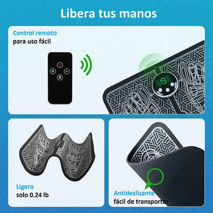 Masajeador de pies EMS y TENS – Dispositivo para relajar los músculos y aliviar el dolor